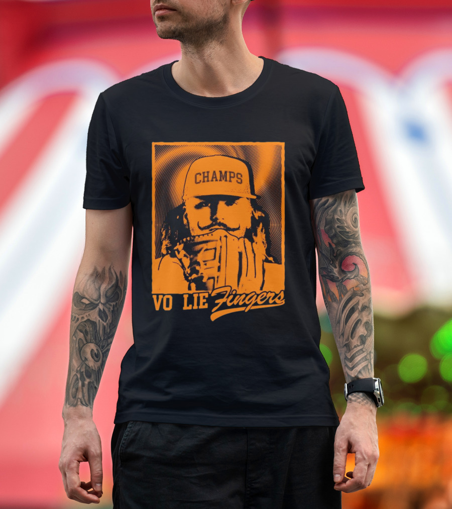 Champs Vo Lie Fingers Baseball Glove T-Shirt