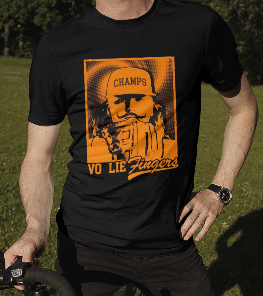 Champs Vo Lie Fingers Baseball Glove T-Shirt