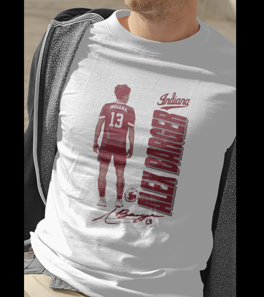 Indiana Soccer Alex Barger 13 Signature T-Shirt