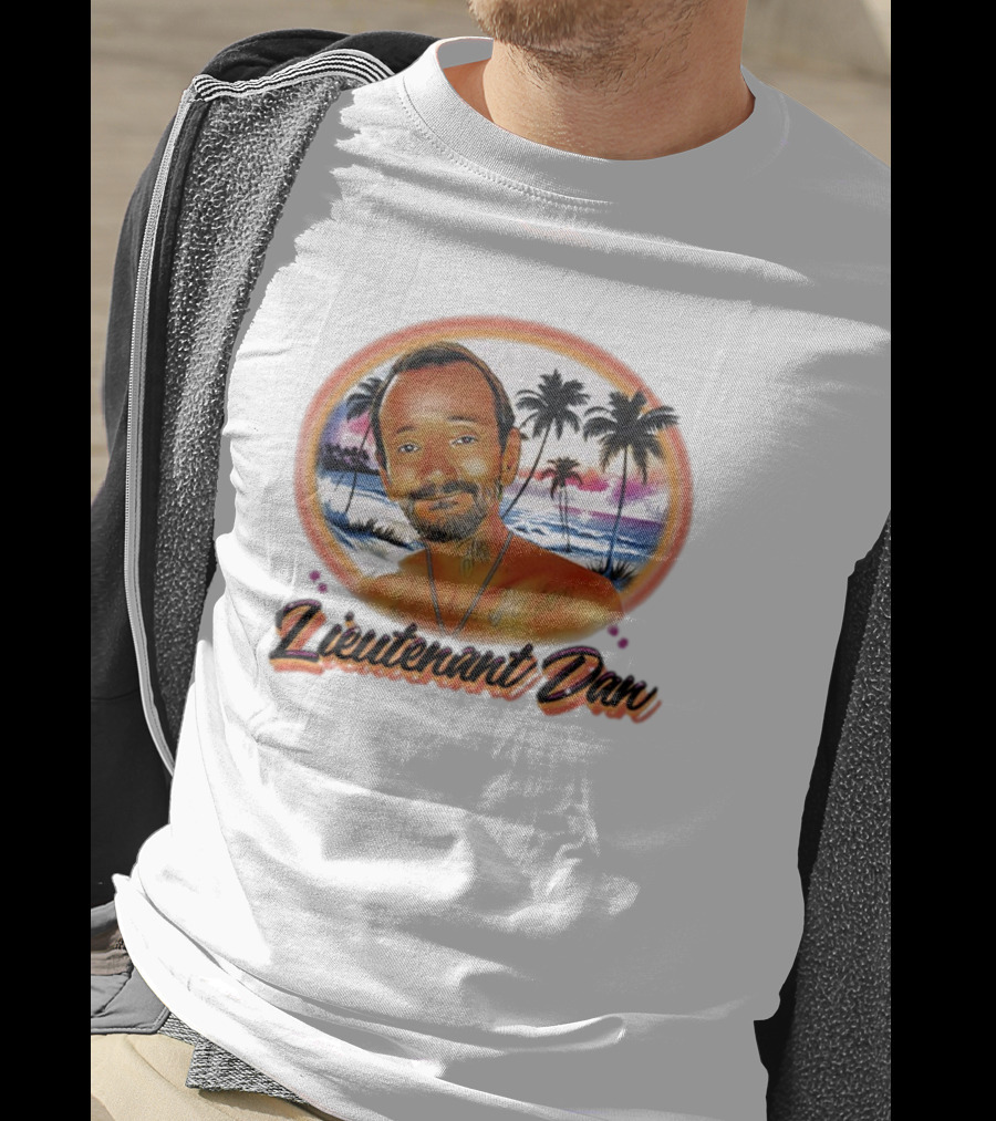 Lieutenant Dan Sunset Beach Airbrush T-Shirt