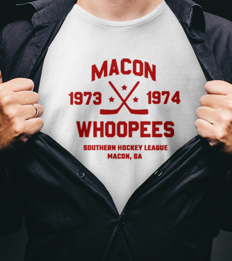 Macon Whoopees 1973-1974 Southern Hockey League Macon, GA T-Shirt