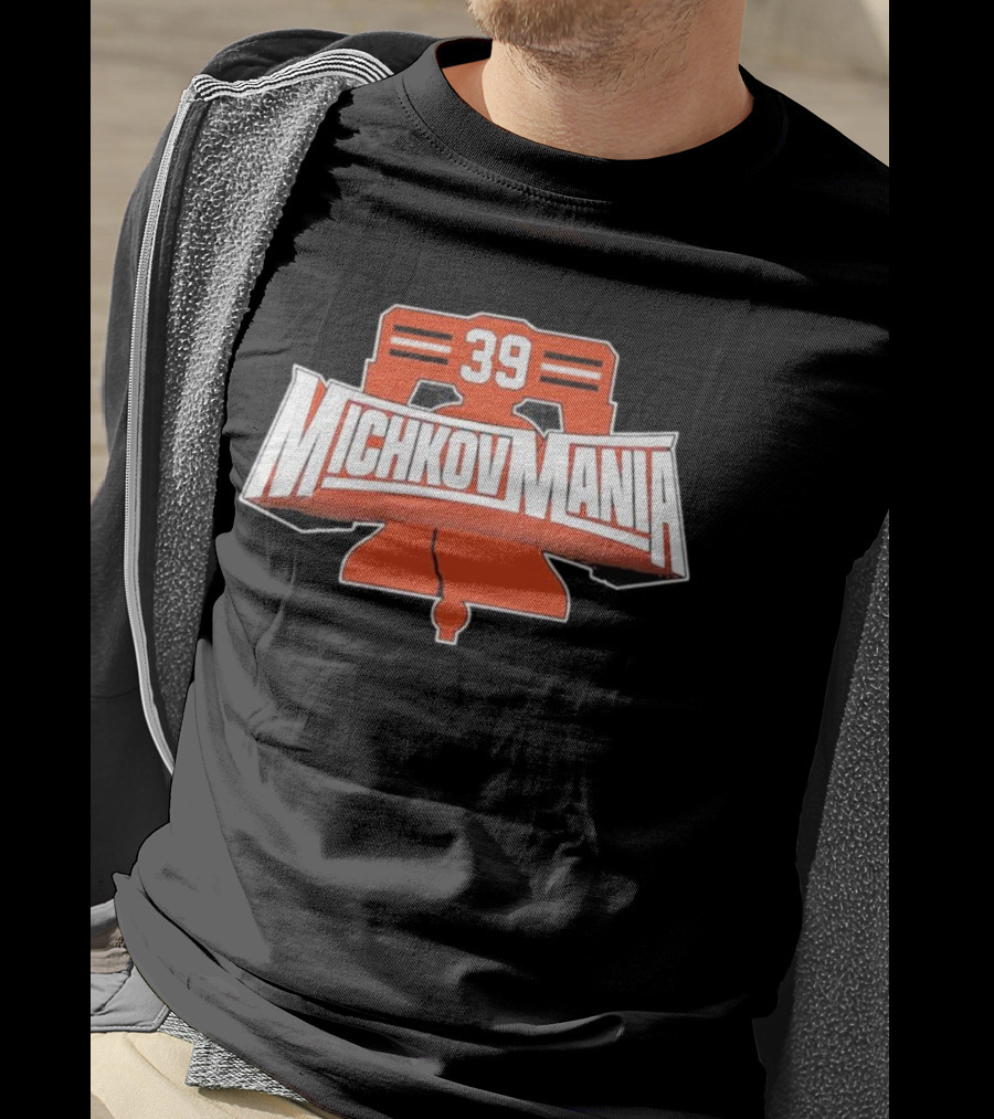 Michkov Mania 39 Philadelphia Flyers Liberty Bell T-Shirt
