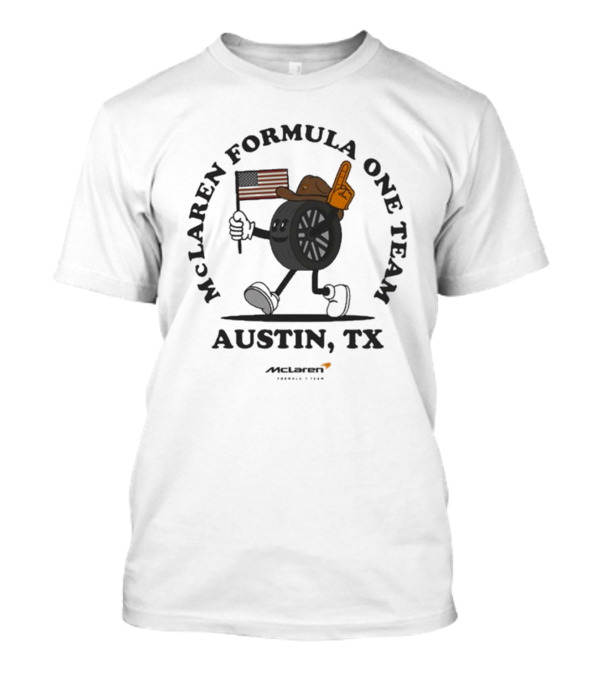 Mclaren Formula One Team 24 Austin TX Racing Wheel Flag Foamy T-Shirt