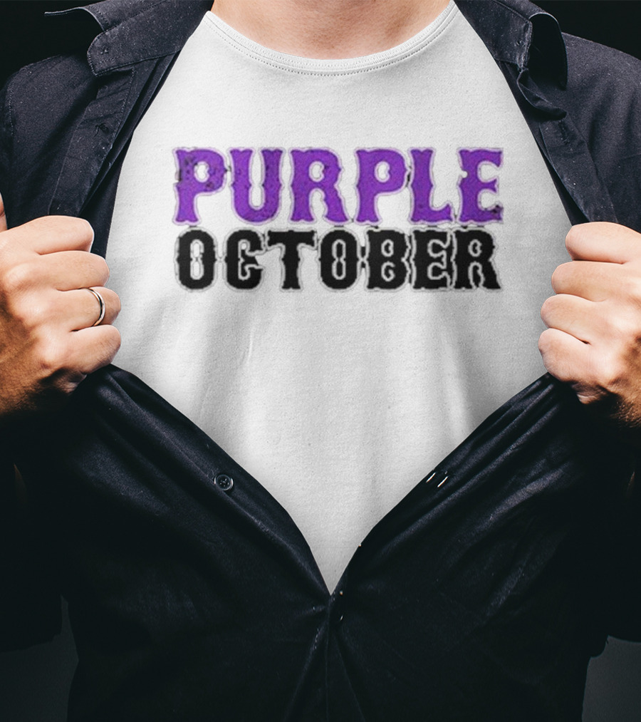 New York Baseball Purple October T-Shirt
