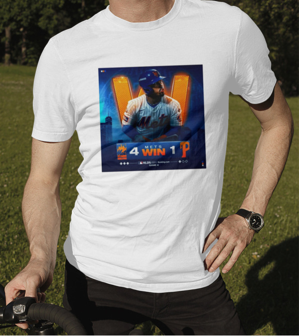 Mets 4 Win 1 Phillies NLDS 2024 Game 4 New York Victory T-Shirt