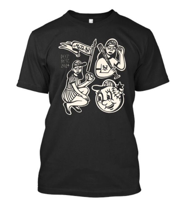 New York Mets Deep Rest 2024 Baseball Players And Mr. Met T-Shirt