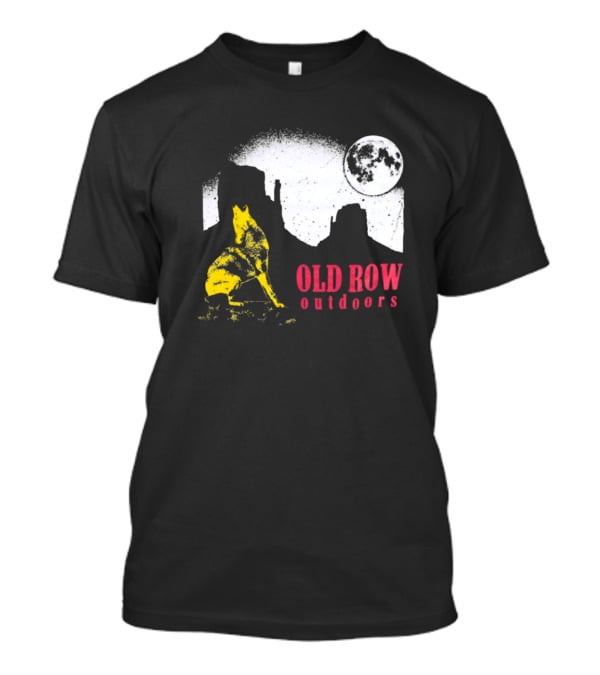 Old Row Outdoors Coyote Moon Silhouette Desert Scene T-Shirt