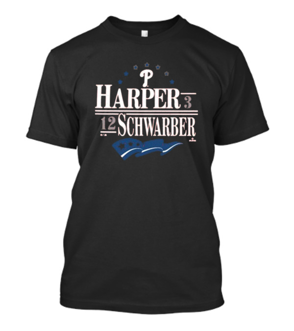 Harper 3 Schwarber 12 Philadelphia Phillies Election Racer Red MLB Player T-Shirt