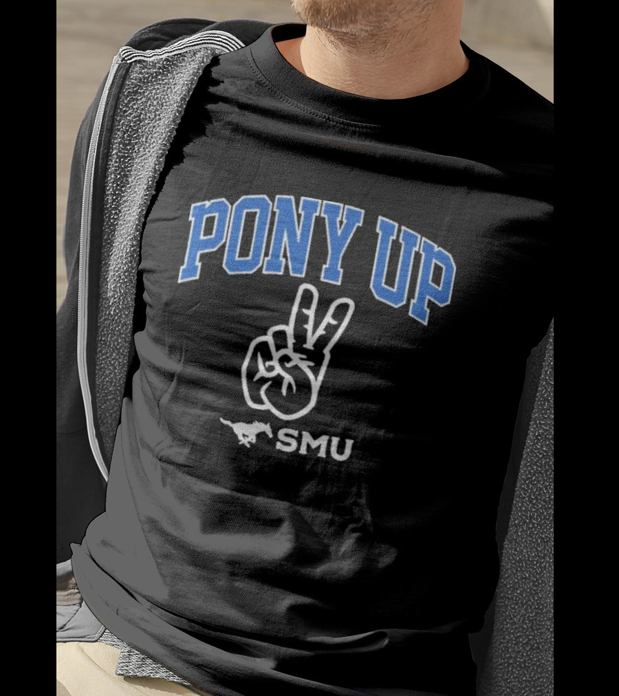 SMU Pony Up Hand Sign T-Shirt