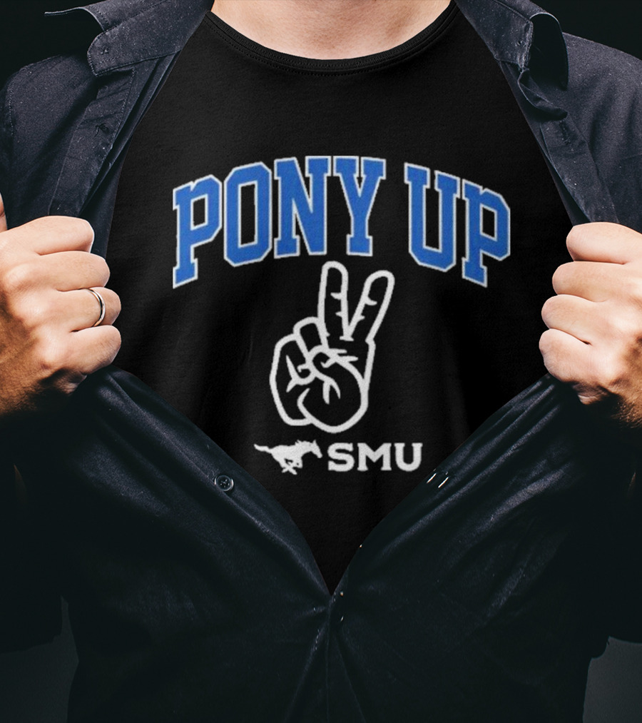 SMU Pony Up Hand Sign T-Shirt