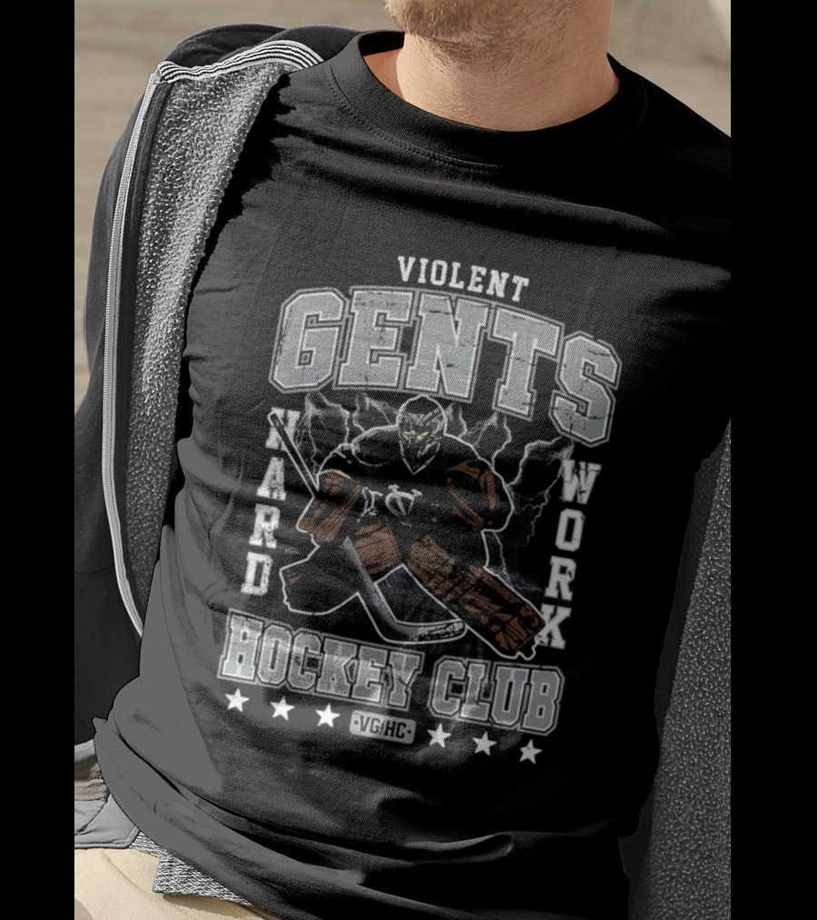 Violent Gents Hockey Club Hard Work VGHC Vintage Showstopper T-Shirt