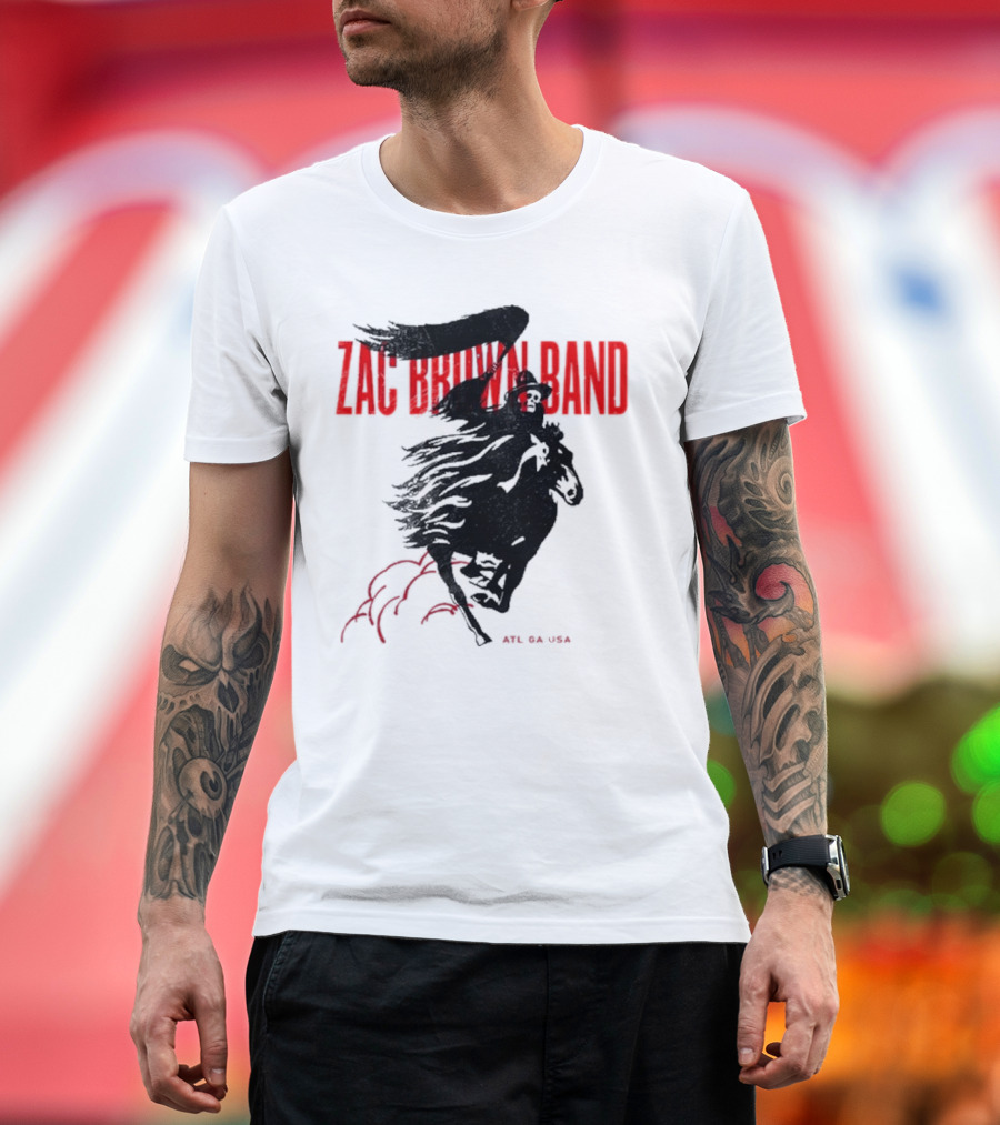 Zac Brown Band ATL GA USA Skeleton Rider T-Shirt