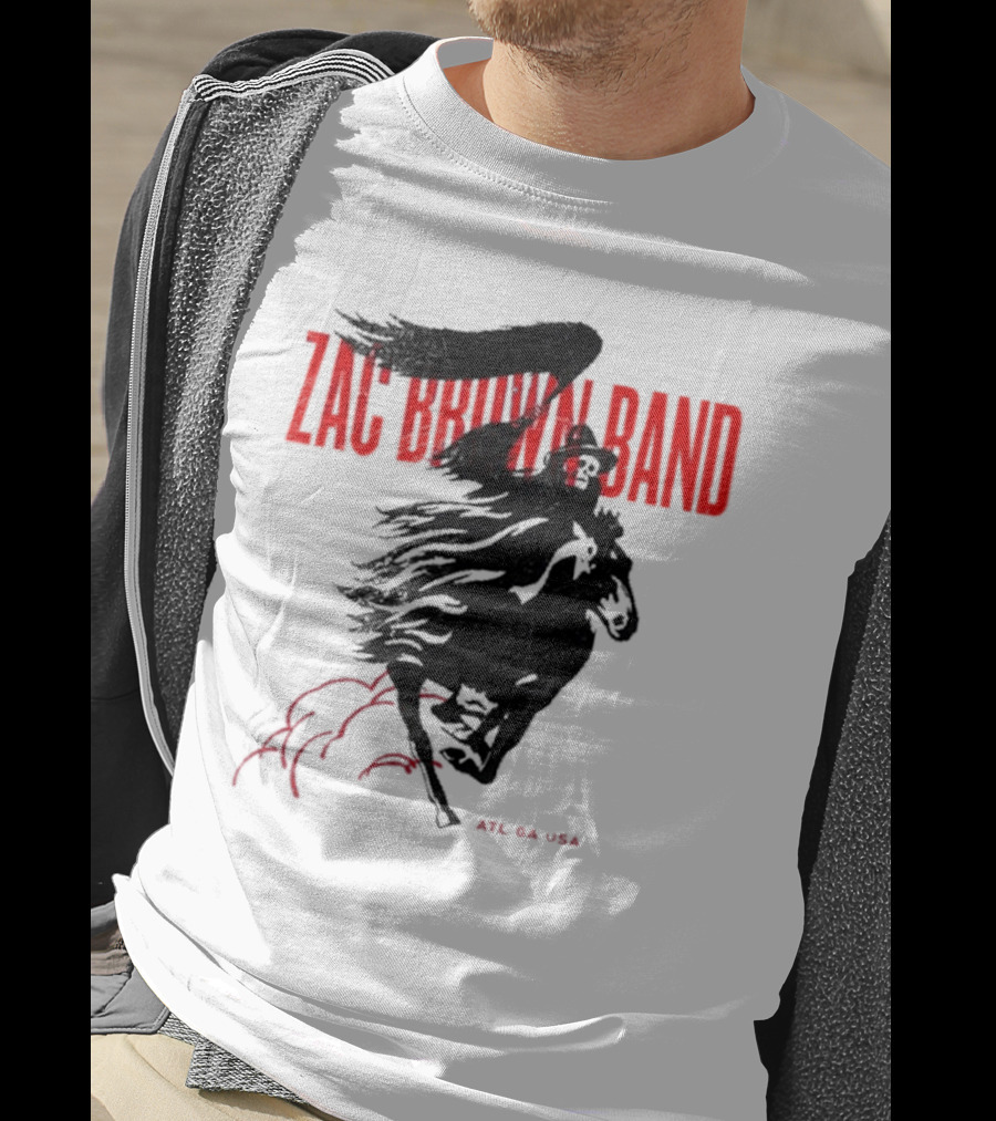 Zac Brown Band ATL GA USA Skeleton Rider T-Shirt