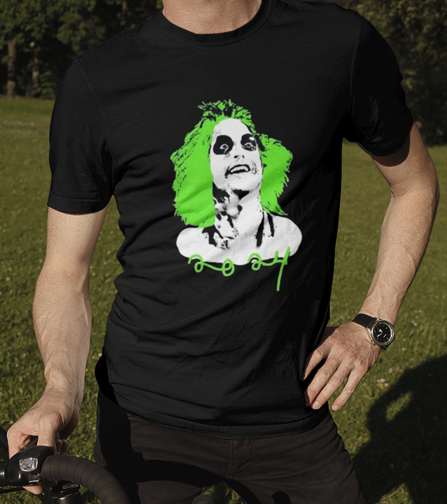 Beetlejuice Eyeliner Green Hair T-Shirt