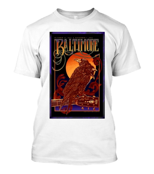 Billy Strings Baltimore October 31-November 1 2024 CFG Bank Arena Event Raven T-Shirt