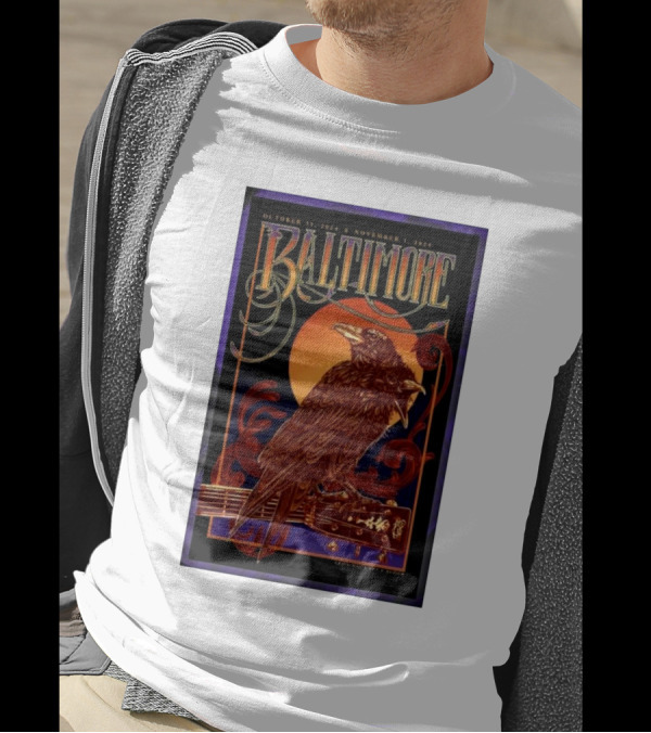 Billy Strings Baltimore October 31-November 1 2024 CFG Bank Arena Event Raven T-Shirt