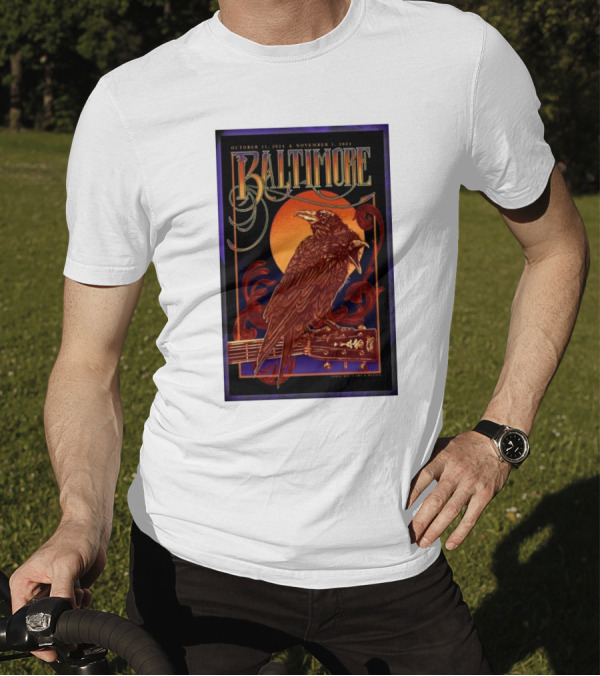 Billy Strings Baltimore October 31-November 1 2024 CFG Bank Arena Event Raven T-Shirt