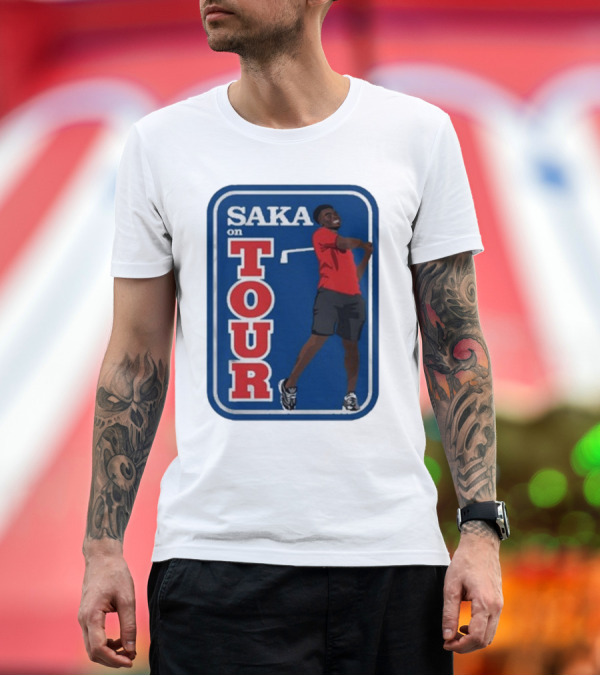 Premium T-Shirt: Carlbourkeart Saka On Tour Bold Image T-Shirt Carlbourkeart Saka On Tour Bold Image T-Shirt