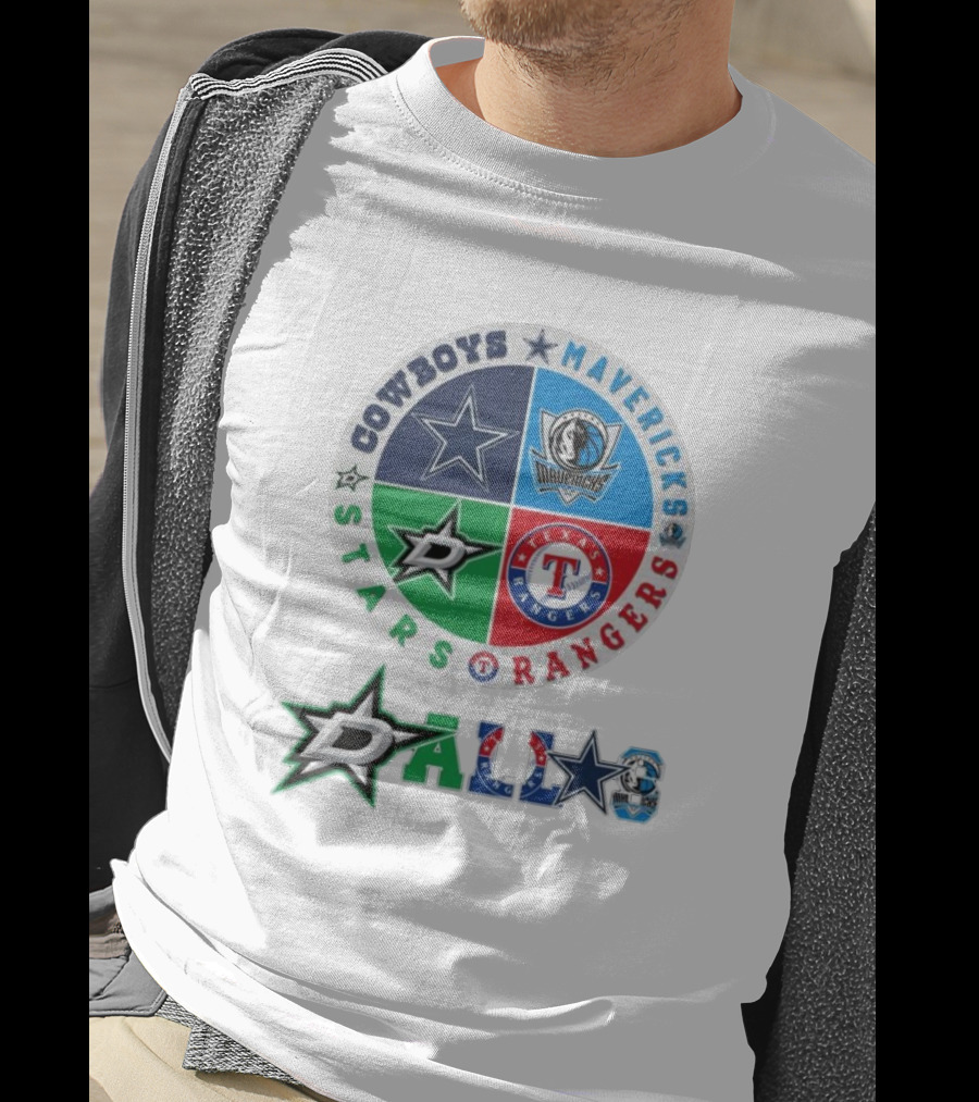 Cowboys Mavericks Rangers Stars Dallas Logo T-Shirt
