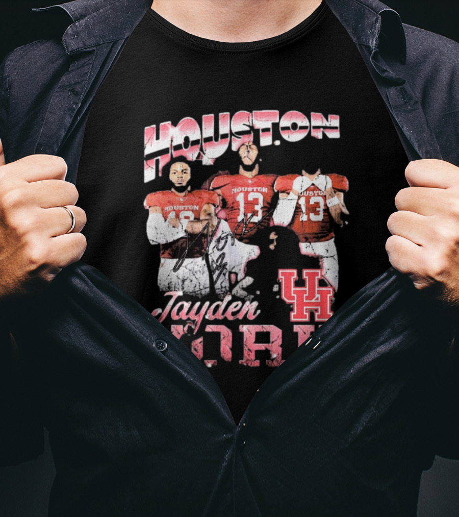 Houston Cougars Jayden York Vintage Signature UH Football T-Shirt