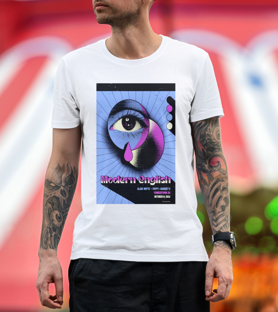 Modern English October 14 2024 Alain Whyte Pappy Harriet's Pioneertown CA Tour Eye T-Shirt