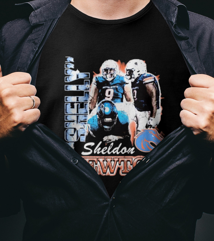 Boise State Broncos Sheldon Newton 90s Style Football Player T-Shirt