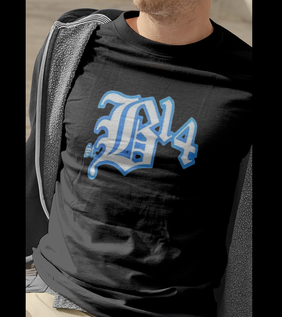 Amon-Ra St Brown Detroit B14 St. Iconic Blue Font T-Shirt