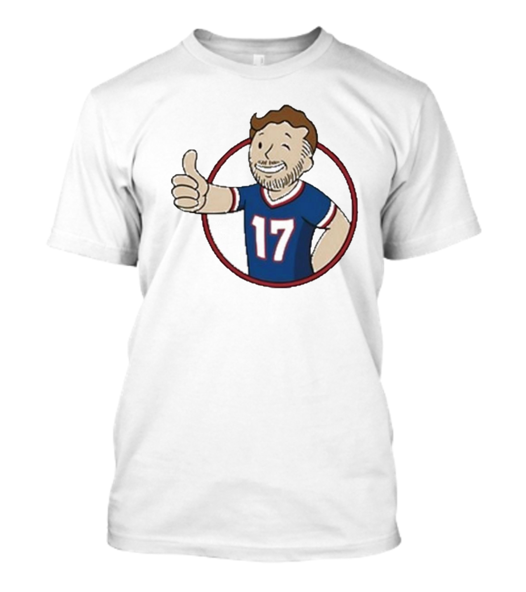 Edition Ball Out Vault Boy Thumbs Up Number 17 Jersey Blue Red T-Shirt