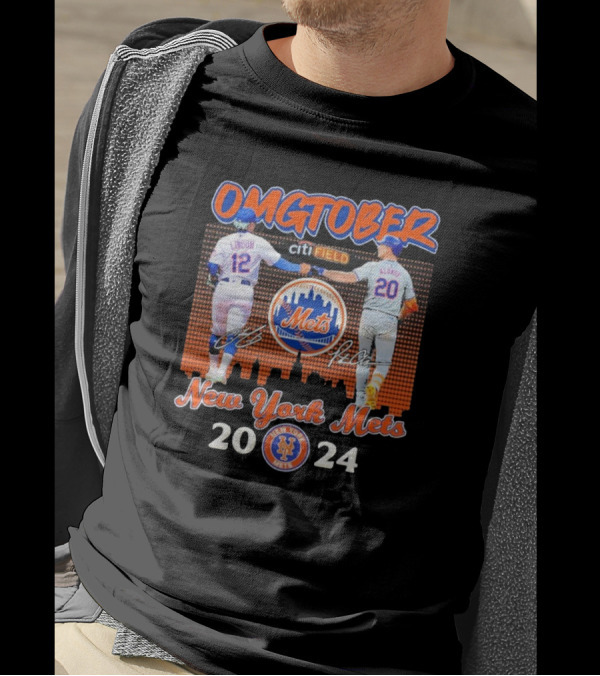 OMGTOBER Citi Field Lindor Alonso New York Mets T-Shirt