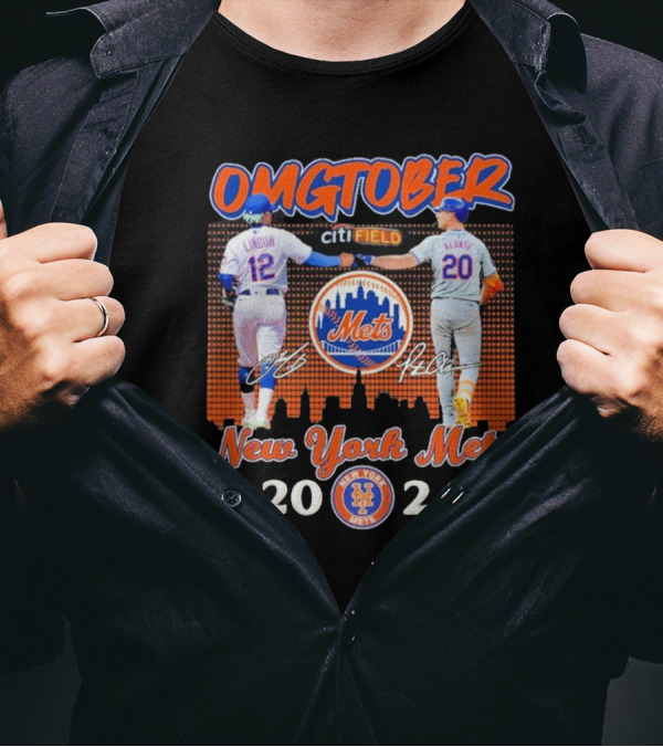 OMGTOBER Citi Field Lindor Alonso New York Mets T-Shirt