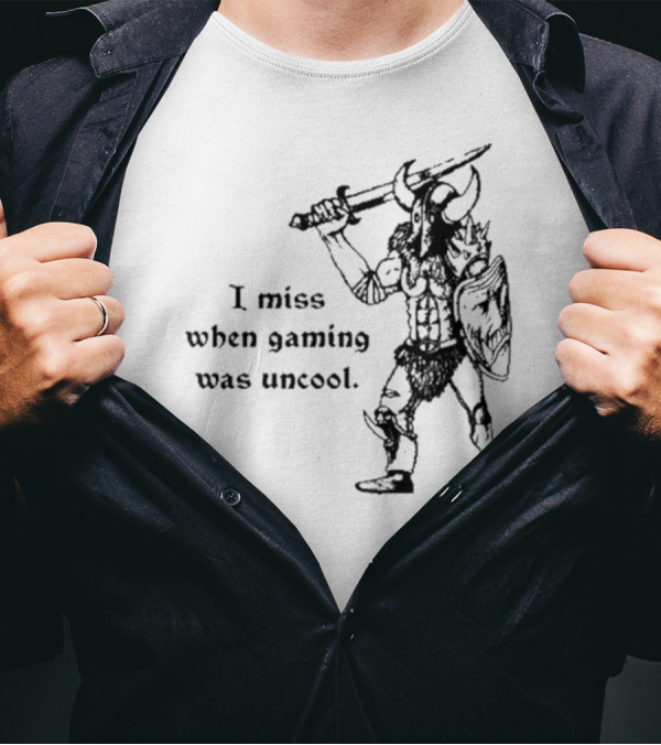 I Miss When Gaming Was Uncool Retro Barbarian Warrior Nostalgia T-Shirt