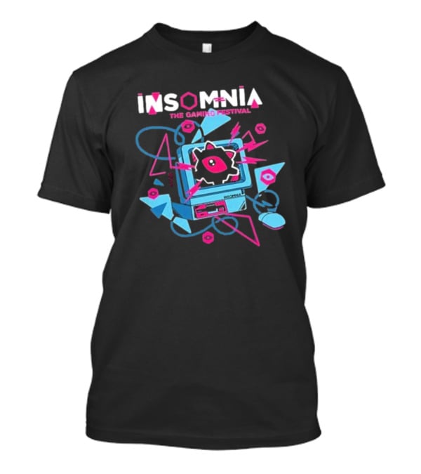Insomnia The Gaming Festival I72 Retro Computer Neon Graphics T-Shirt