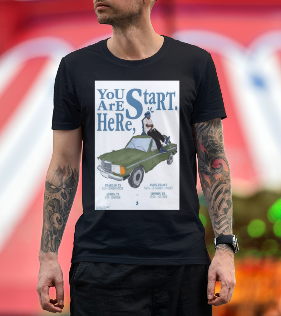 YOU ARE START HERE KAELIN ELLIS OCT 25 2024 LE HASARD LUDIQUE PARIS FRANCE AMARILLO 9/28 HOODOO FEST LONDON 10/26 100 CLUB T-Shirt