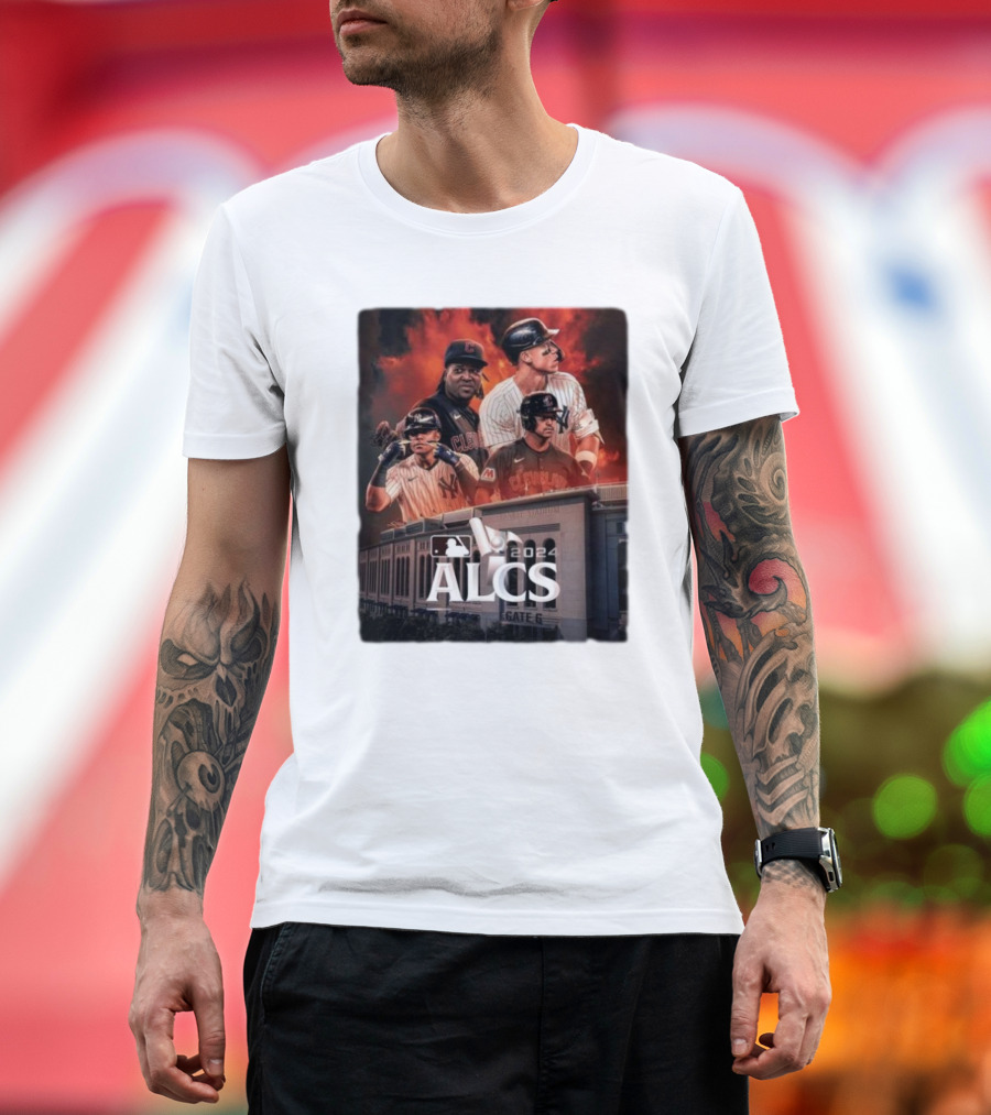 New York Yankees ALCS 2024 Cleveland Matchup Yankees Stadium Gate 6 T-Shirt
