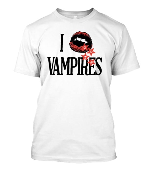 Olivia Rodrigo GUTS I Love Vampires Mouth Stars T-Shirt