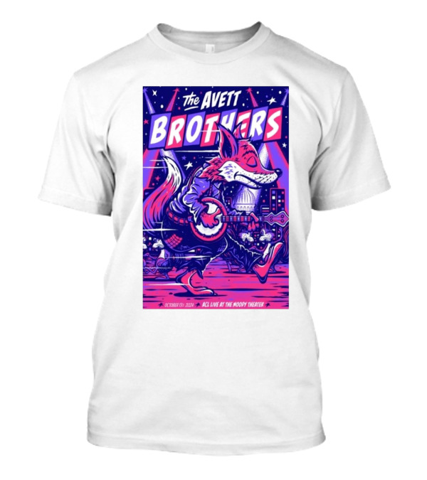 The Avett Brothers ACL Live At The Moody Theater Austin TX Oct 13 2024 Vibrant Fox T-Shirt
