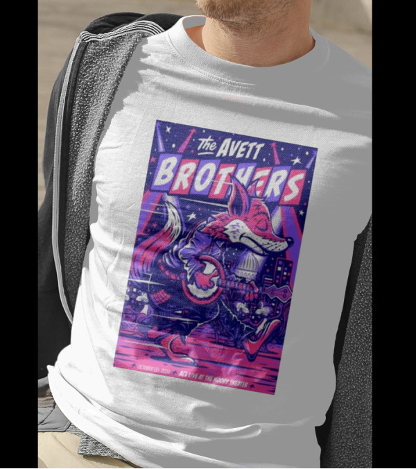 The Avett Brothers ACL Live At The Moody Theater Austin TX Oct 13 2024 Vibrant Fox T-Shirt