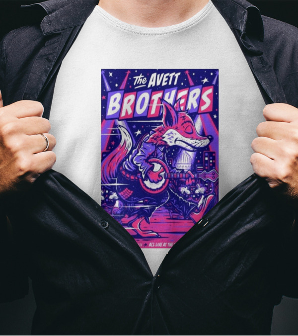 The Avett Brothers ACL Live At The Moody Theater Austin TX Oct 13 2024 Vibrant Fox T-Shirt