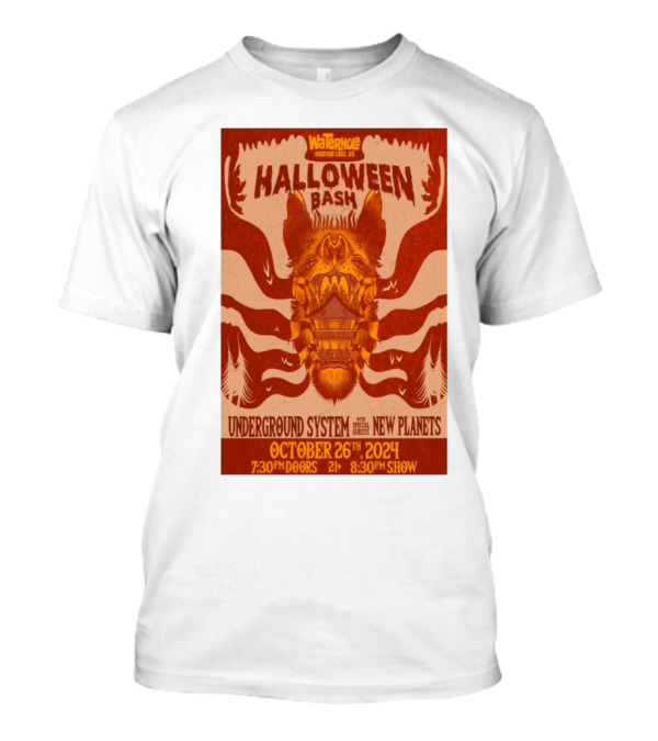 Waterhole Halloween Bash Underground System And New Planets Oct 26 2024 Saranac Lake New York T-Shirt