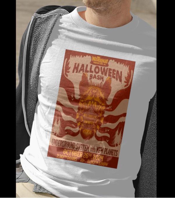Waterhole Halloween Bash Underground System And New Planets Oct 26 2024 Saranac Lake New York T-Shirt