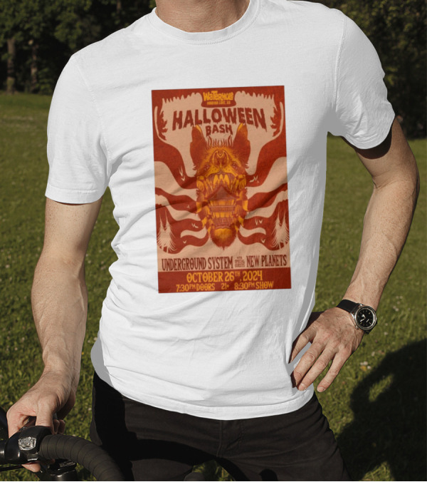 Waterhole Halloween Bash Underground System And New Planets Oct 26 2024 Saranac Lake New York T-Shirt