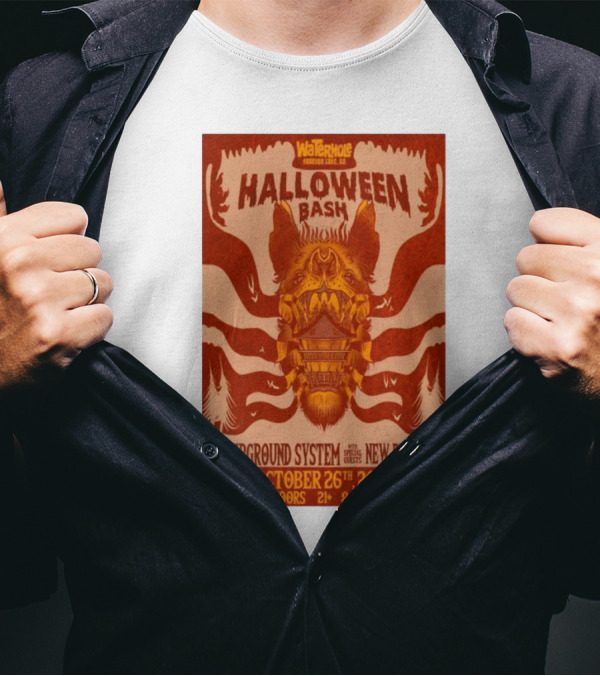 Waterhole Halloween Bash Underground System And New Planets Oct 26 2024 Saranac Lake New York T-Shirt