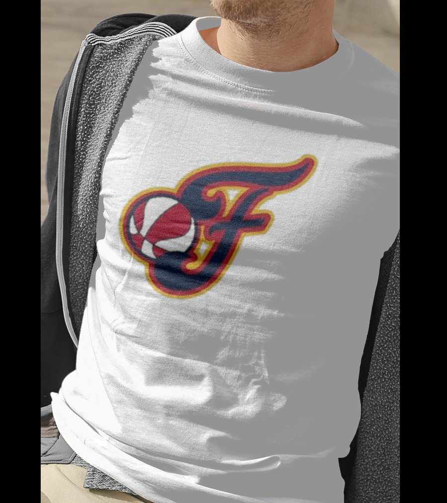 Youth Indiana Fever F Logo Basketball Grey T-Shirt