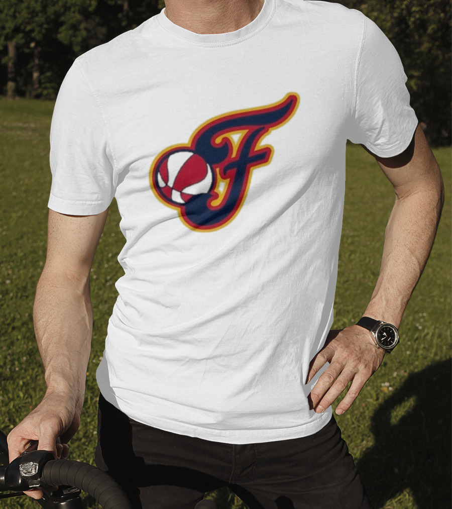 Youth Indiana Fever F Logo Basketball Grey T-Shirt