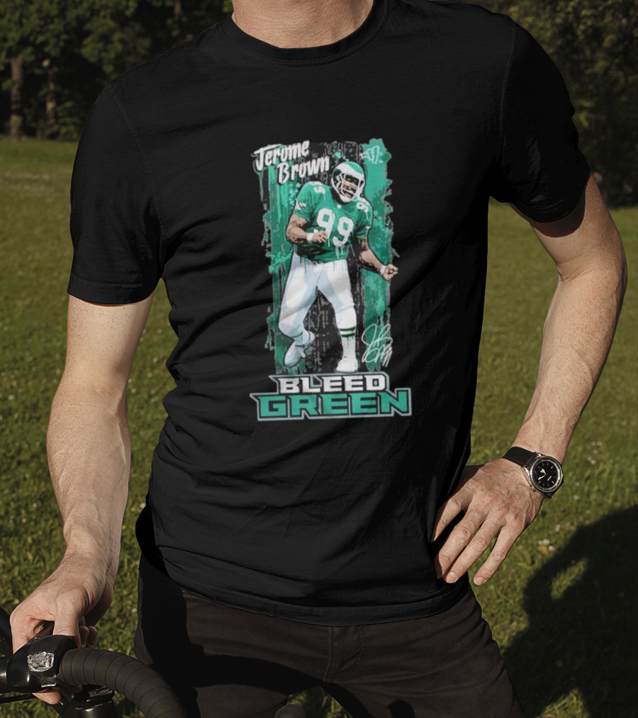 Jerome Brown Bleed Green 99 Football Legend T-Shirt