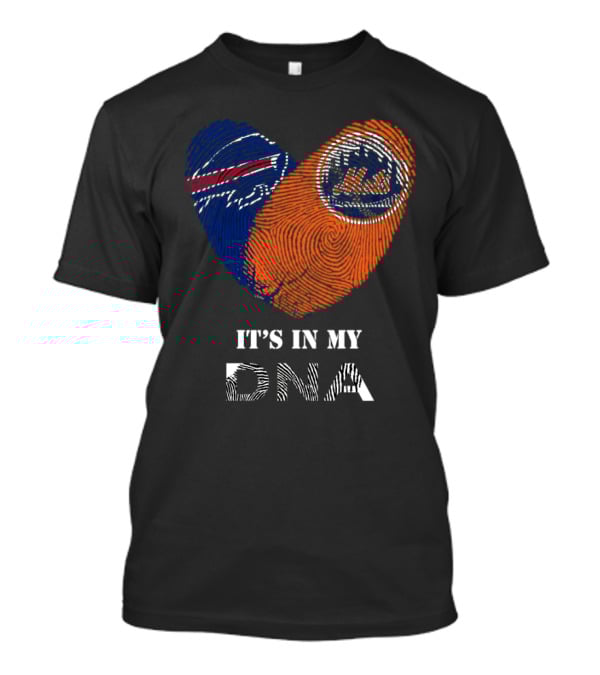 Buffalo Bills New York Mets It's In My DNA Heart T-Shirt