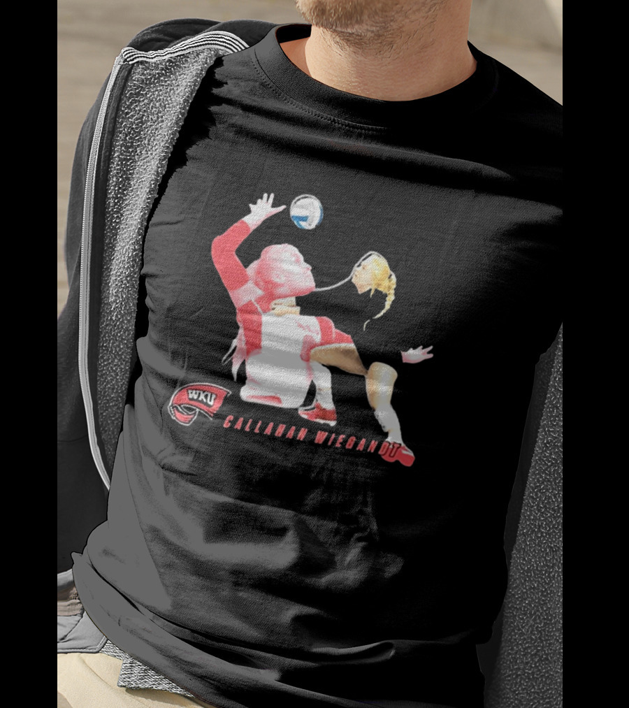 Callahan Wiegandt WKU Volleyball Character T-Shirt