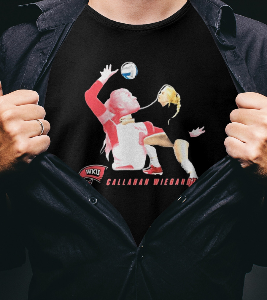 Callahan Wiegandt WKU Volleyball Character T-Shirt
