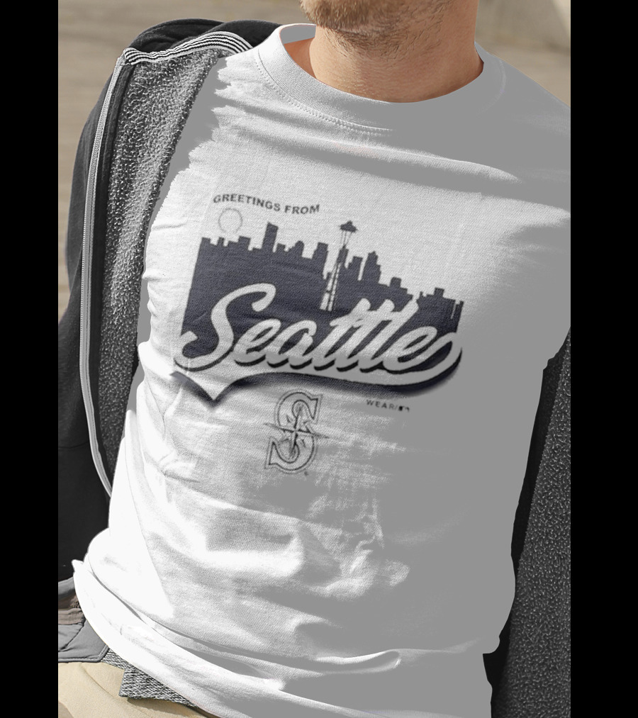 Greetings From Seattle Mariners Skyline T-Shirt