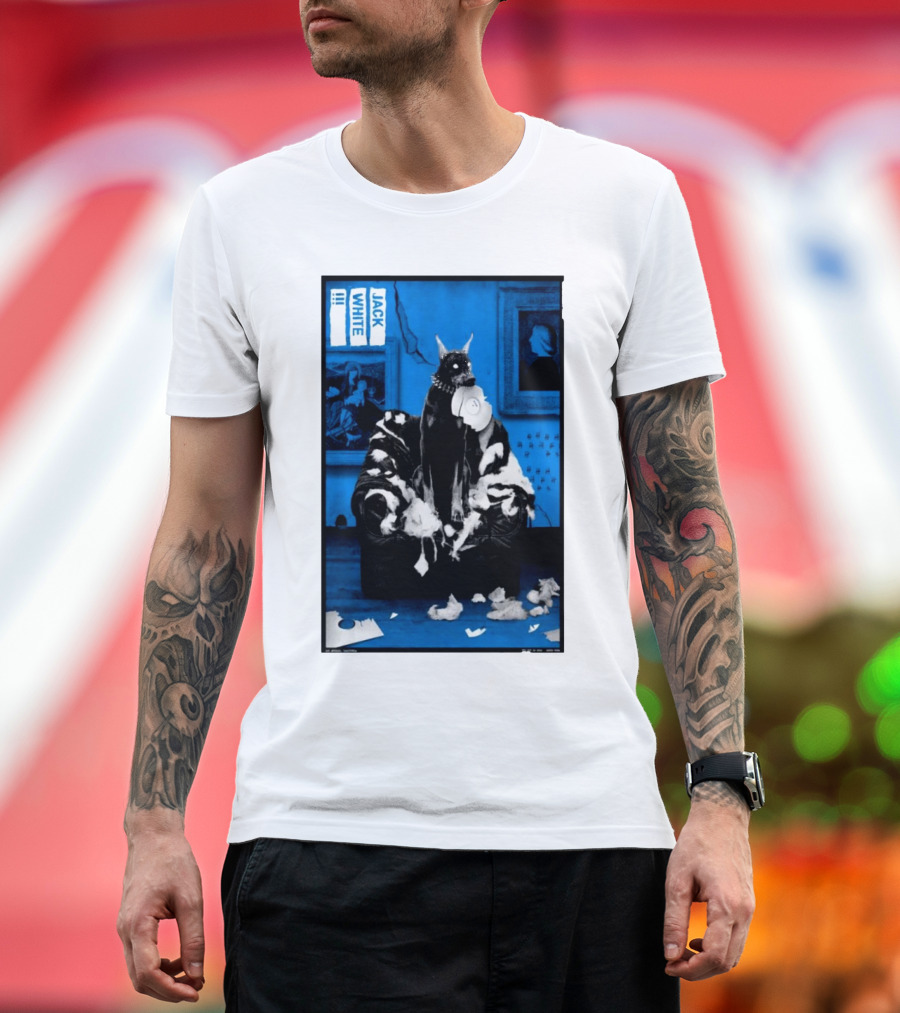 Jack White October 10 2024 Tour Poster Lodge Room Los Angeles CA with Dog T-Shirt